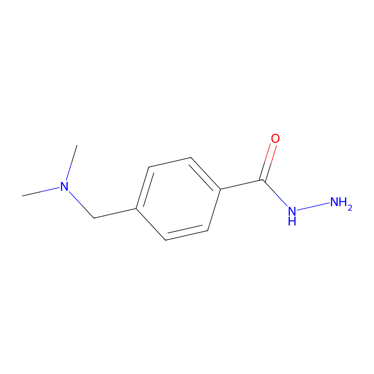 4-[(Dimethylamino)methyl]benzohydrazide molecular structure, CAS 863646-40-6