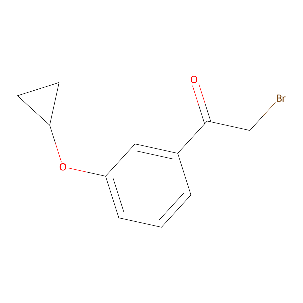 2-Bromo-1-(3-cyclopropoxyphenyl)ethan-1-one molecular structure, CAS 863654-22-2