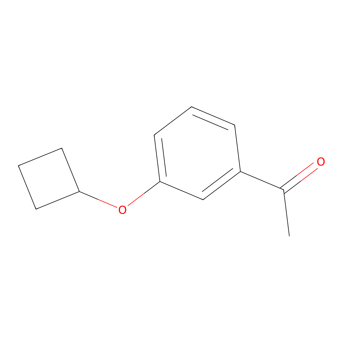 1-(3-Cyclobutoxyphenyl)ethan-1-one molecular structure, CAS 863654-47-1