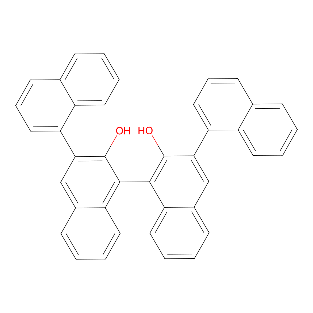 (S)-[1,3':1',1'':3'',1'''-Quaternaphthalene]-2',2''-diol molecular structure, CAS 863659-88-5