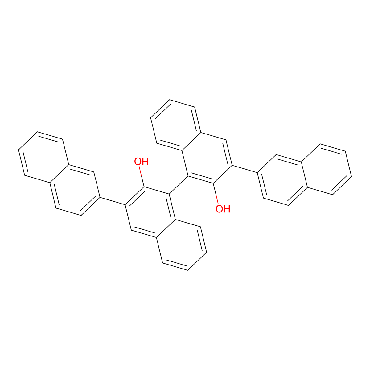 (S)-[2,3':1',1'':3'',2'''-Quaternaphthalene]-2',2''-diol molecular structure, CAS 863659-89-6