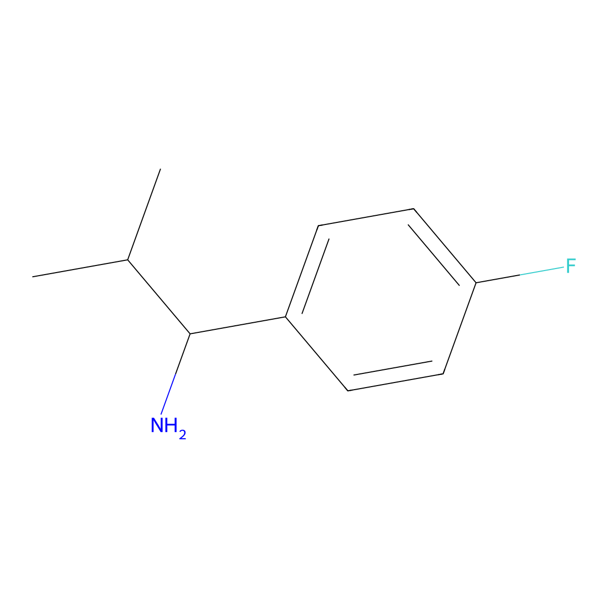 1-(4-Fluoro-phenyl)-2-methyl-propylamine molecular structure, CAS 863668-04-6