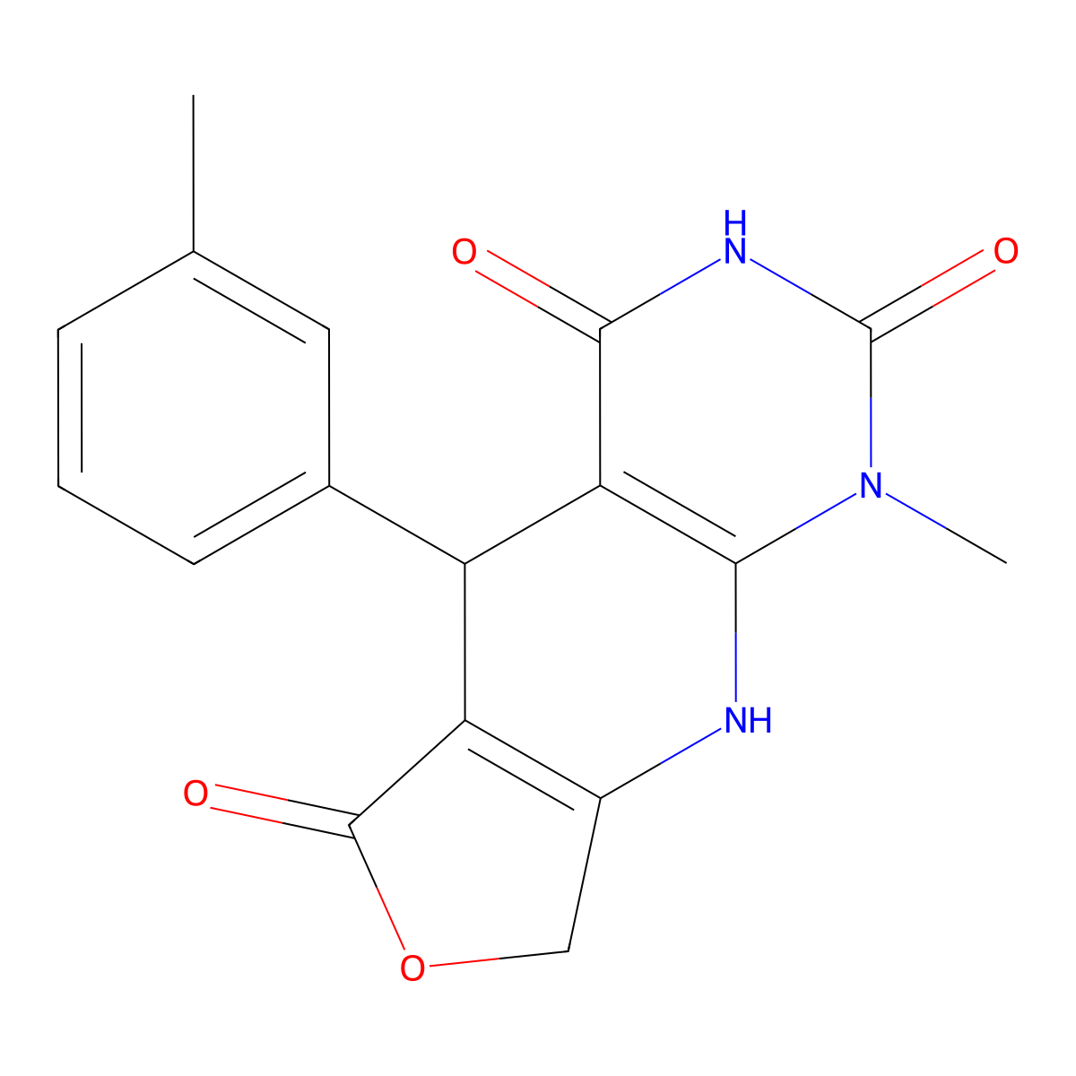13-Methyl-8-(3-methylphenyl)-5-oxa-2,11,13-triazatricyclo[7.4.0.0^{3,7}]trideca-1(9),3(7)-diene-6,10,12-trione molecular structure, CAS 863668-67-1