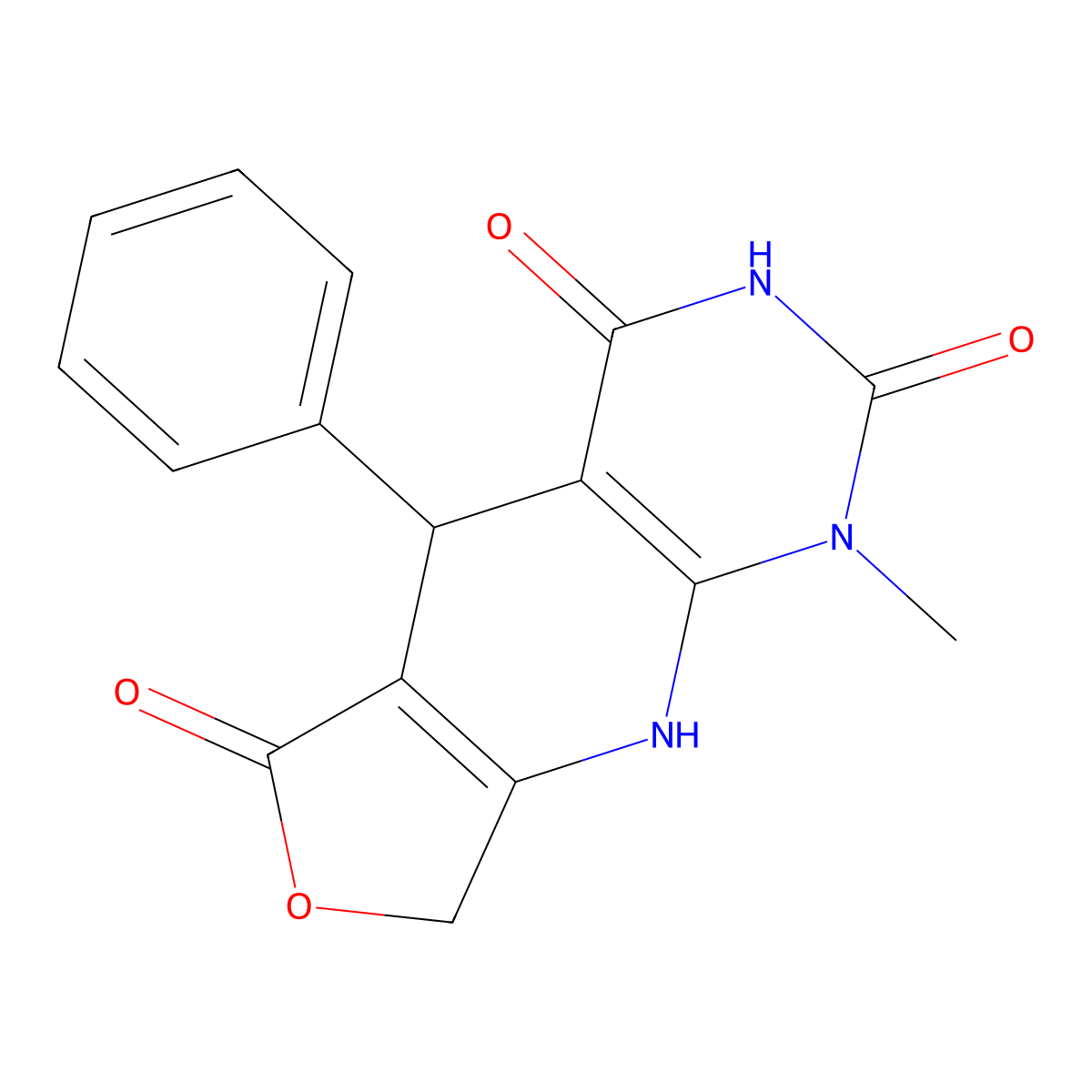 13-Methyl-8-phenyl-5-oxa-2,11,13-triazatricyclo[7.4.0.0^{3,7}]trideca-1(9),3(7)-diene-6,10,12-trione molecular structure, CAS 863668-69-3