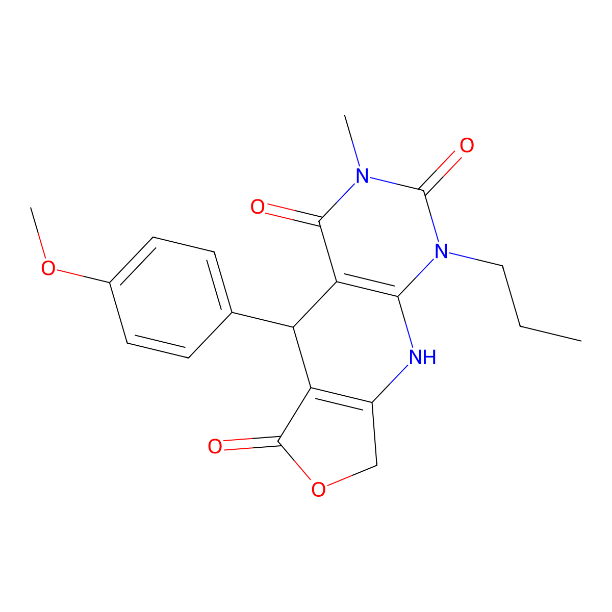 8-(4-Methoxyphenyl)-11-methyl-13-propyl-5-oxa-2,11,13-triazatricyclo[7.4.0.0^{3,7}]trideca-1(9),3(7)-diene-6,10,12-trione molecular structure, CAS 863668-70-6