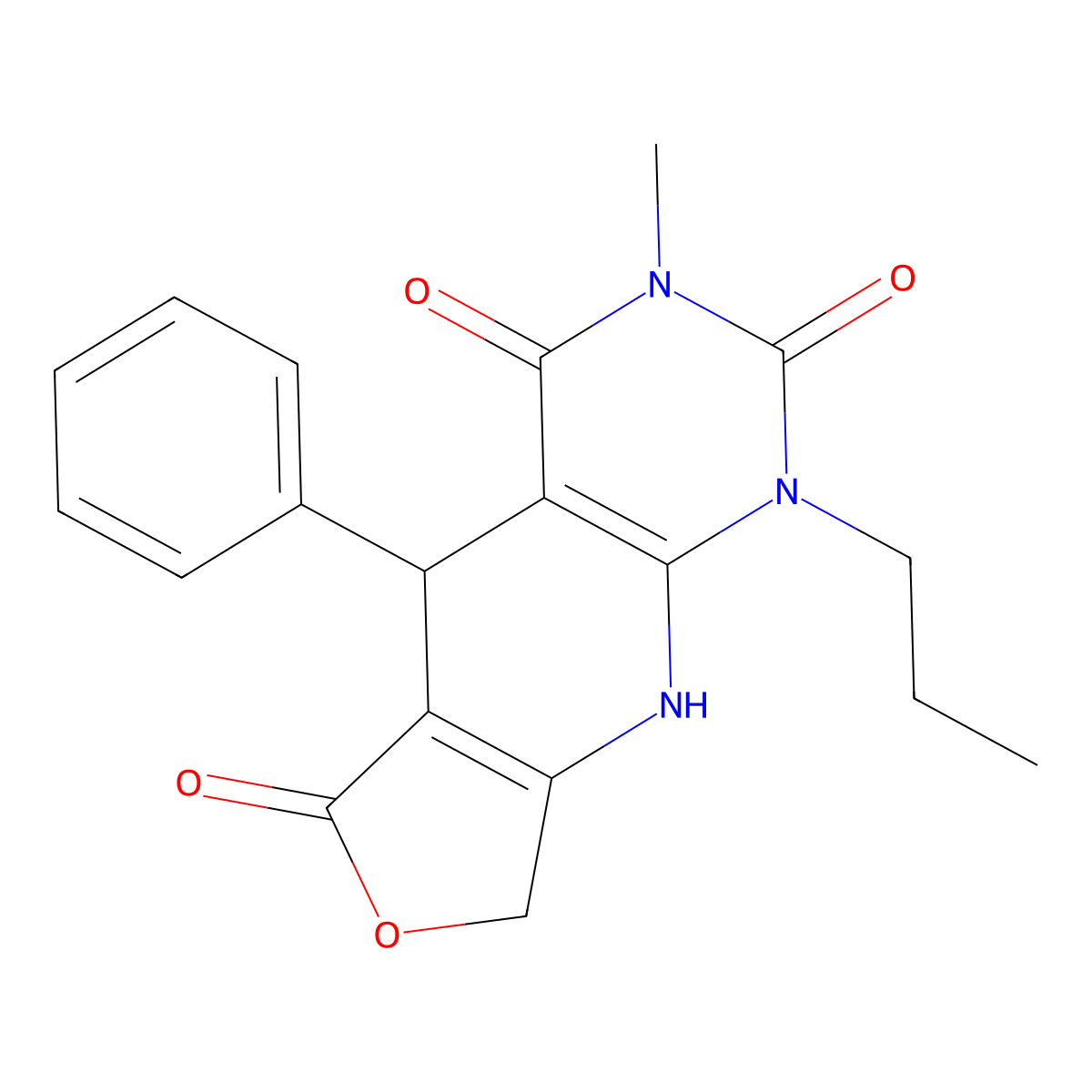 11-Methyl-8-phenyl-13-propyl-5-oxa-2,11,13-triazatricyclo[7.4.0.0^{3,7}]trideca-1(9),3(7)-diene-6,10,12-trione molecular structure, CAS 863668-74-0