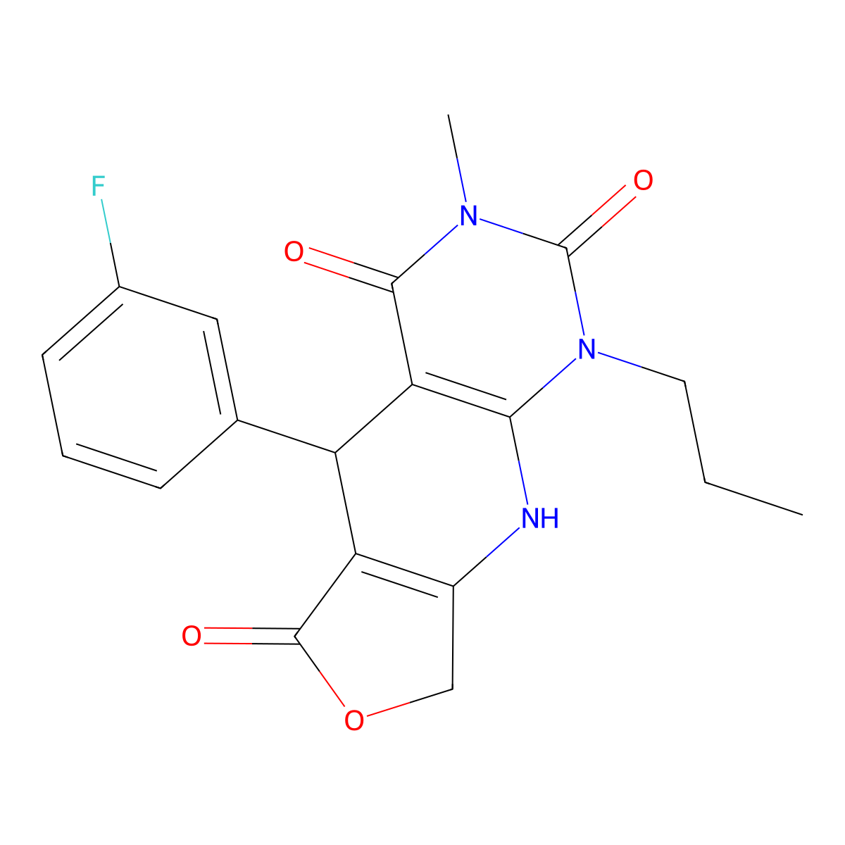 8-(3-Fluorophenyl)-11-methyl-13-propyl-5-oxa-2,11,13-triazatricyclo[7.4.0.0^{3,7}]trideca-1(9),3(7)-diene-6,10,12-trione molecular structure, CAS 863668-76-2