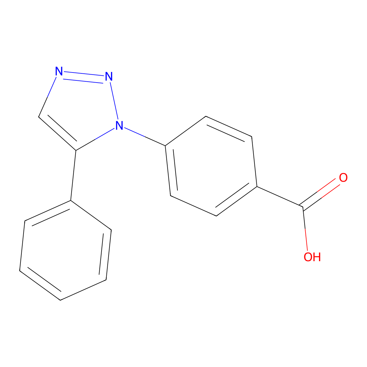 4-(5-phenyltriazol-1-yl)benzoic Acid molecular structure, CAS 863668-78-4