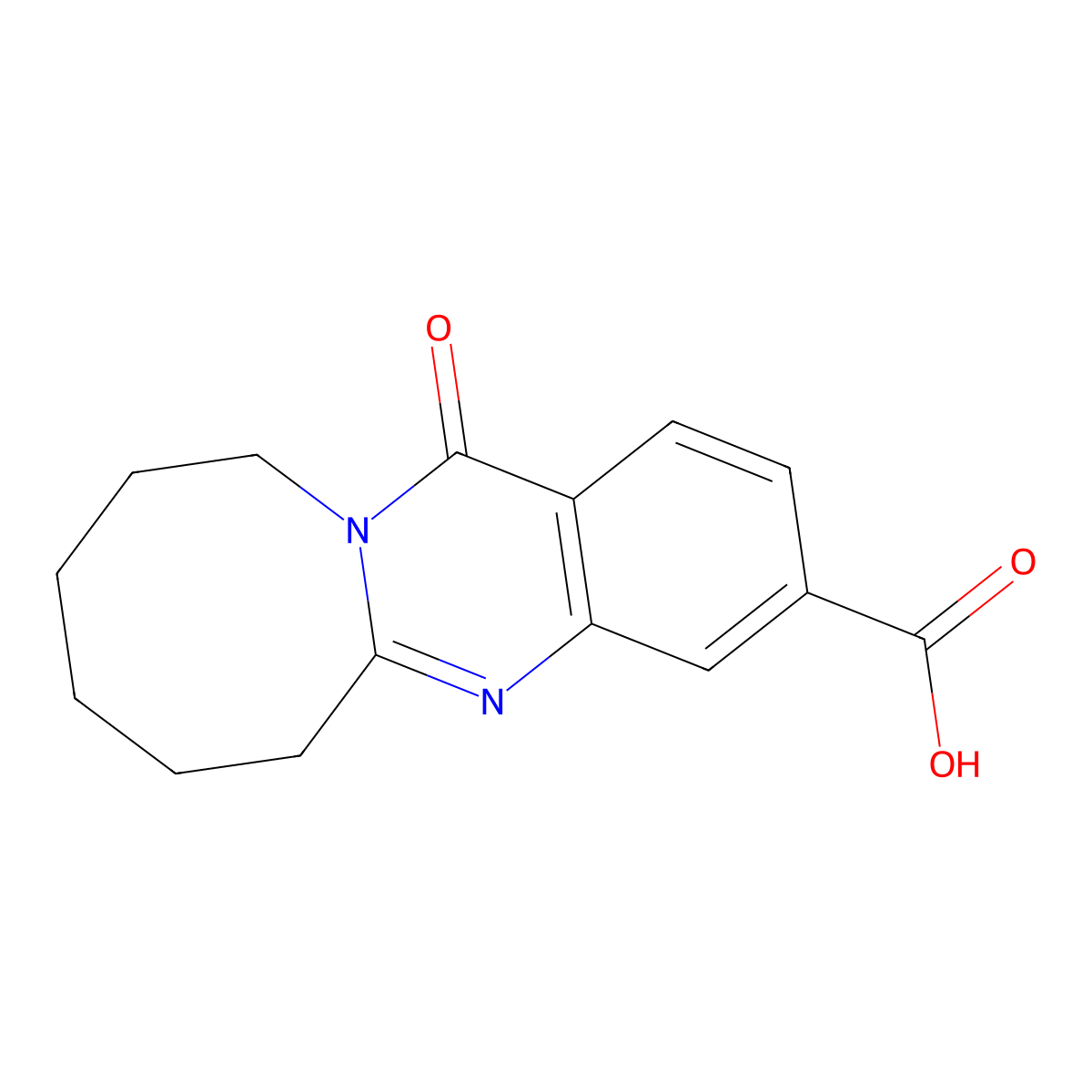 6,8,9,10,11,13-Hexahydro-13-oxo-7H-azocino[2,1-b]quinazoline-3-carboxylic acid molecular structure, CAS 863669-62-9