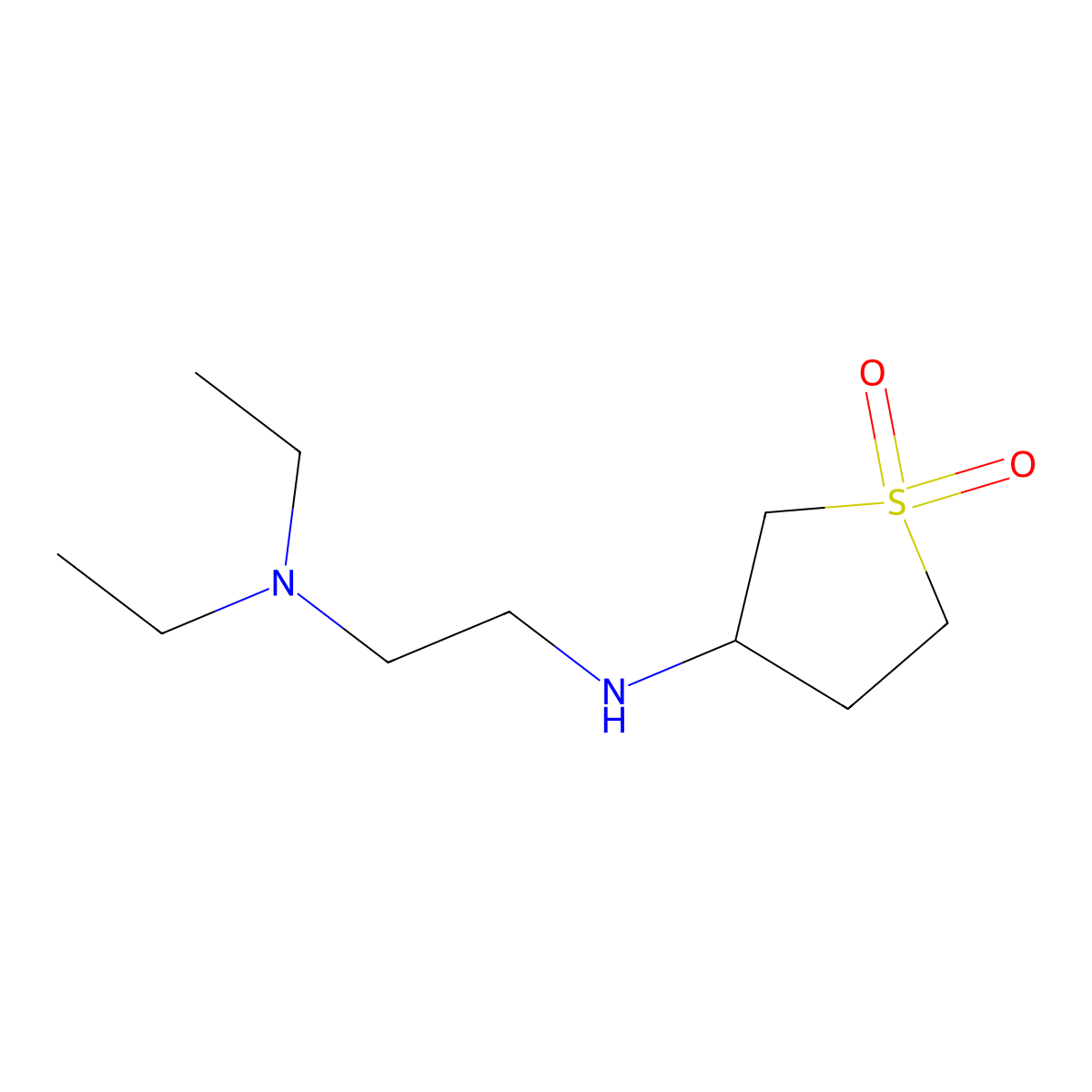 N'-(1,1-Dioxidotetrahydrothien-3-Yl)-N,N-Diethylethane-1,2-Diamine molecular structure, CAS 863669-68-5