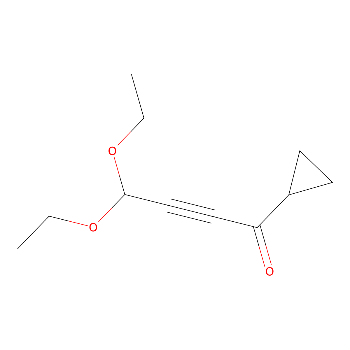 1-Cyclopropyl-4,4-diethoxy-2-butyn-1-one molecular structure, CAS 863672-50-8