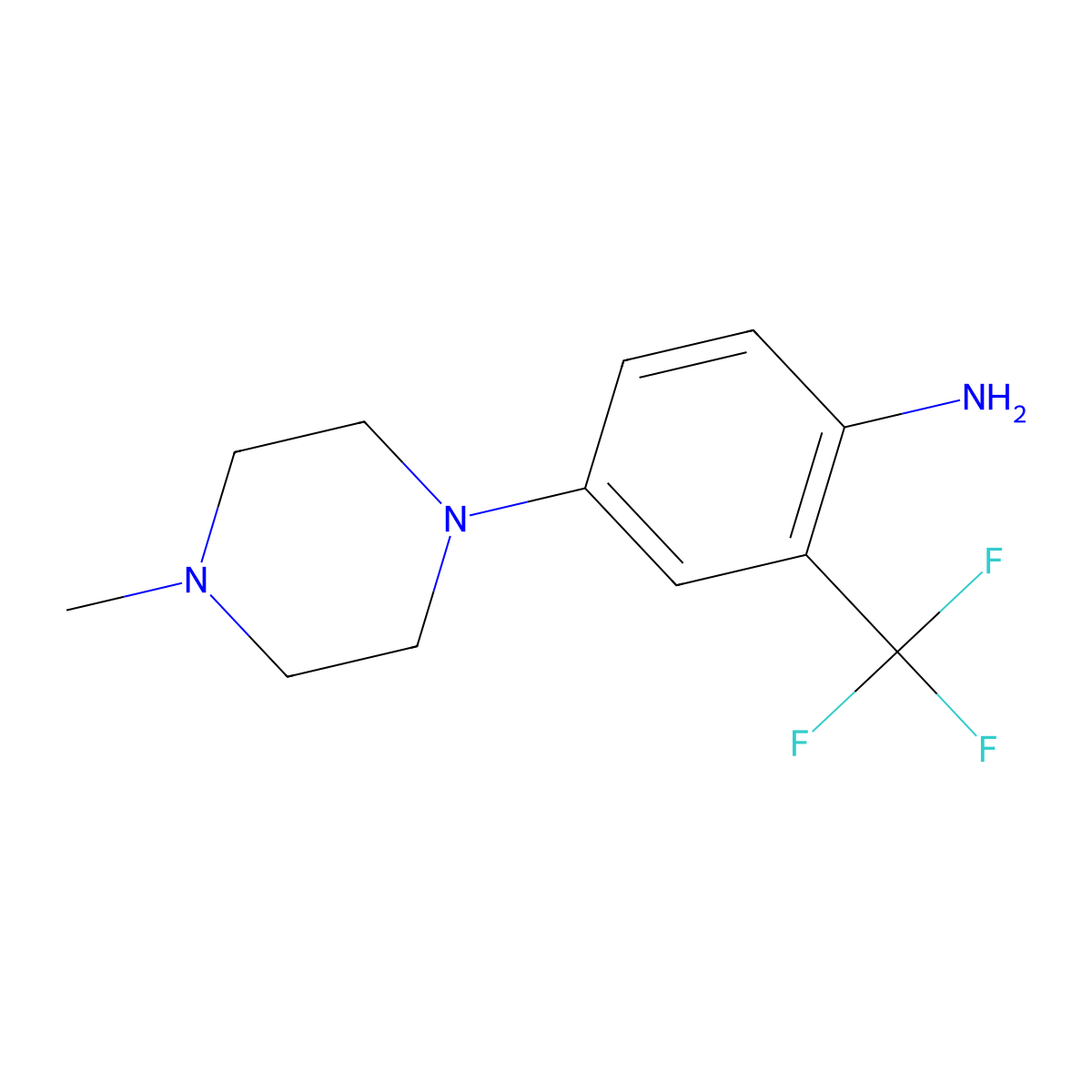 4-(4-Methylpiperazin-1-yl)-2-(trifluoromethyl)aniline molecular structure, CAS 863675-89-2