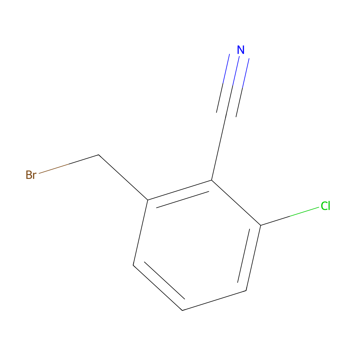 2-(Bromomethyl)-6-chlorobenzonitrile molecular structure, CAS 863676-23-7