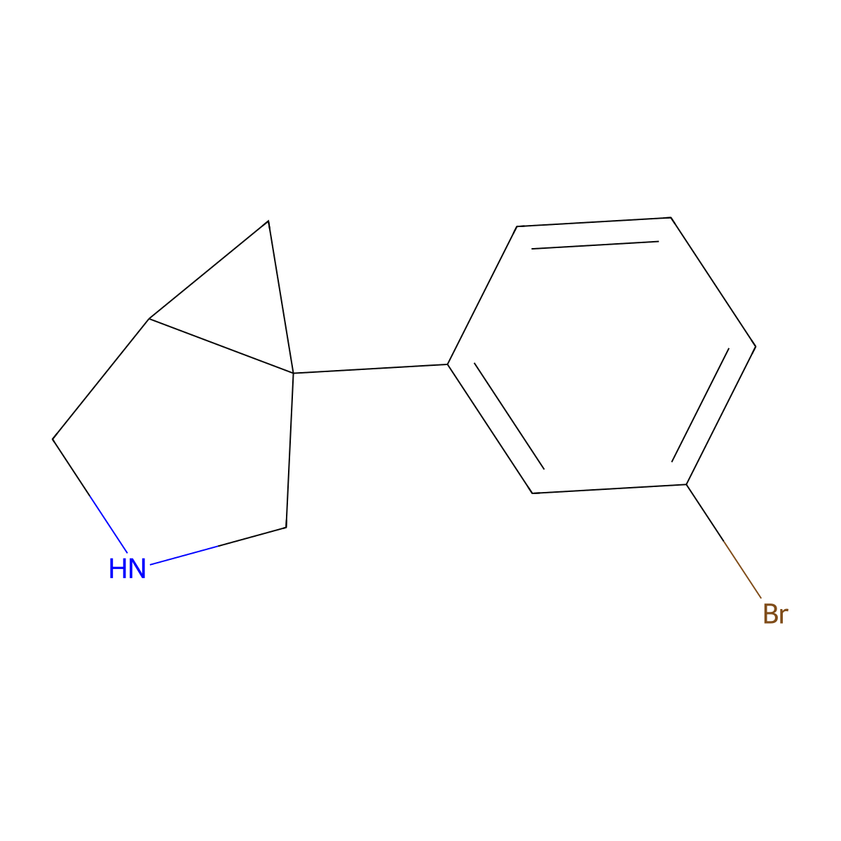 1-(3-Bromophenyl)-3-azabicyclo[3.1.0]hexane molecular structure, CAS 863679-44-1