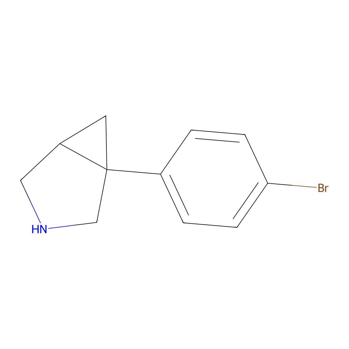 (1s,5r)-1-(4-Bromophenyl)-3-azabicyclo[3.1.0]hexane molecular structure, CAS 863679-45-2