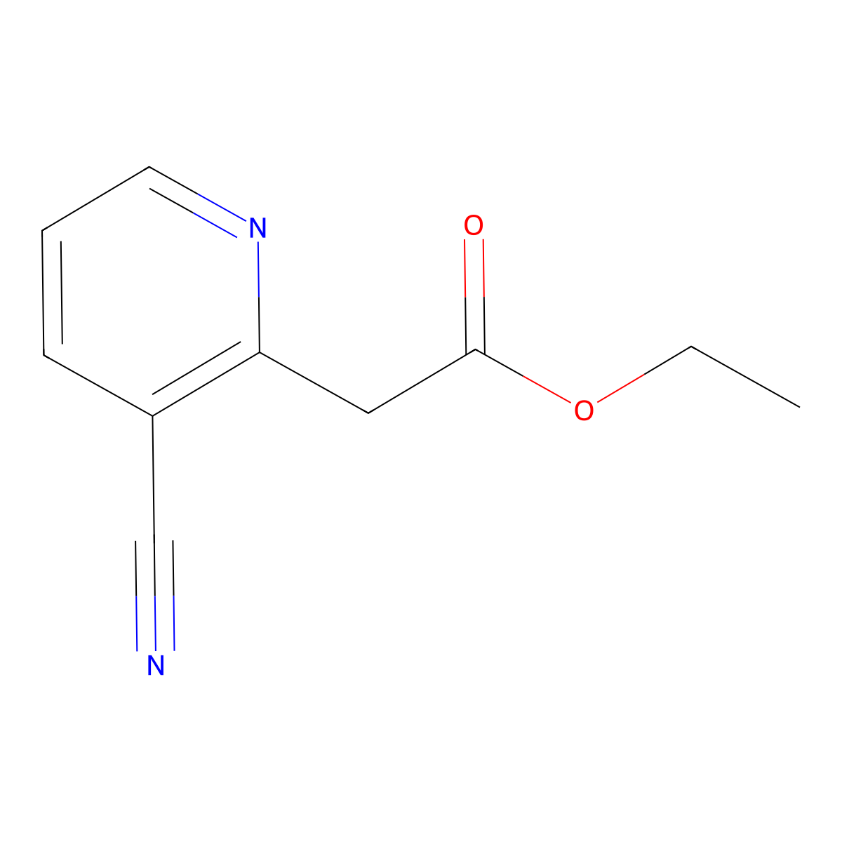 Ethyl 2-(3-cyanopyridin-2-yl)acetate molecular structure, CAS 86369-48-4