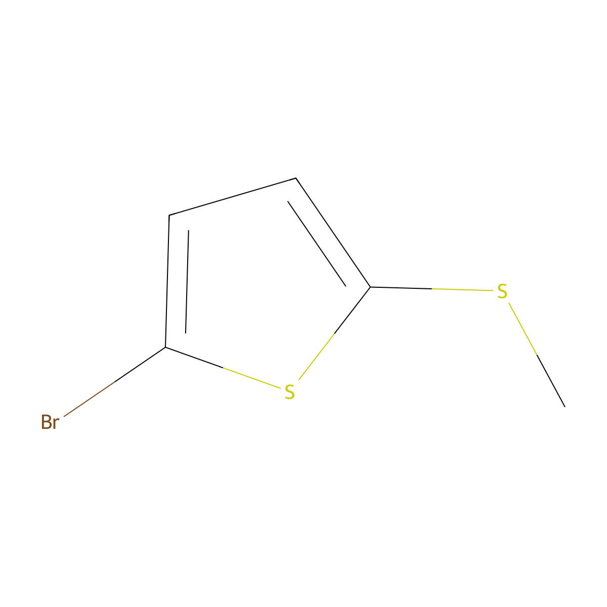 2-Bromo-5-(methylthio)thiophene molecular structure, CAS 86369-96-2