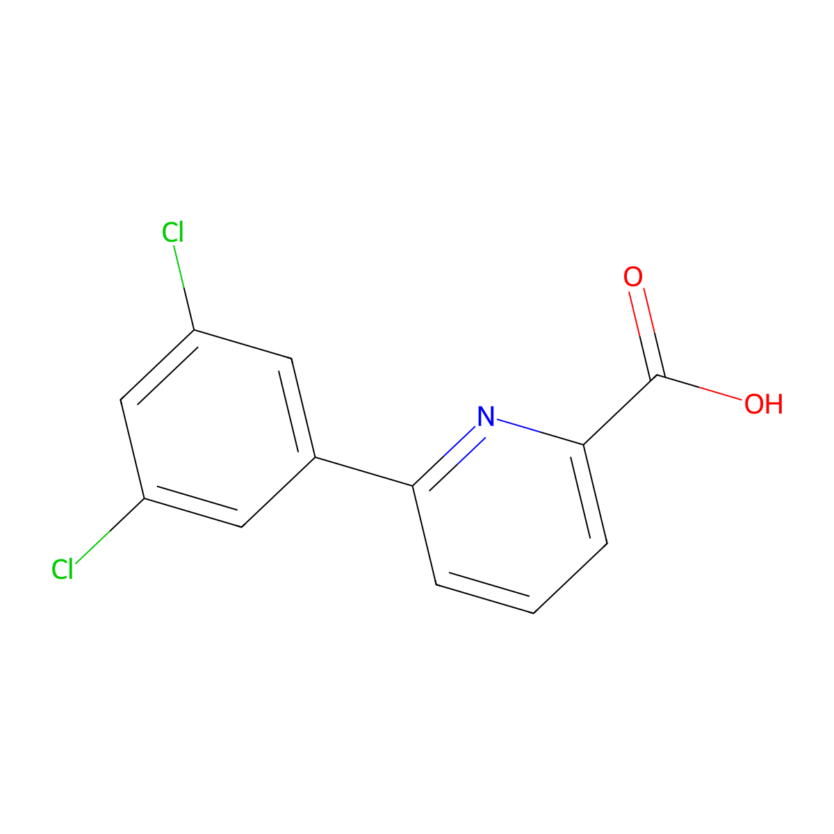 6-(3,5-Dichlorophenyl)picolinic acid molecular structure, CAS 863704-29-4