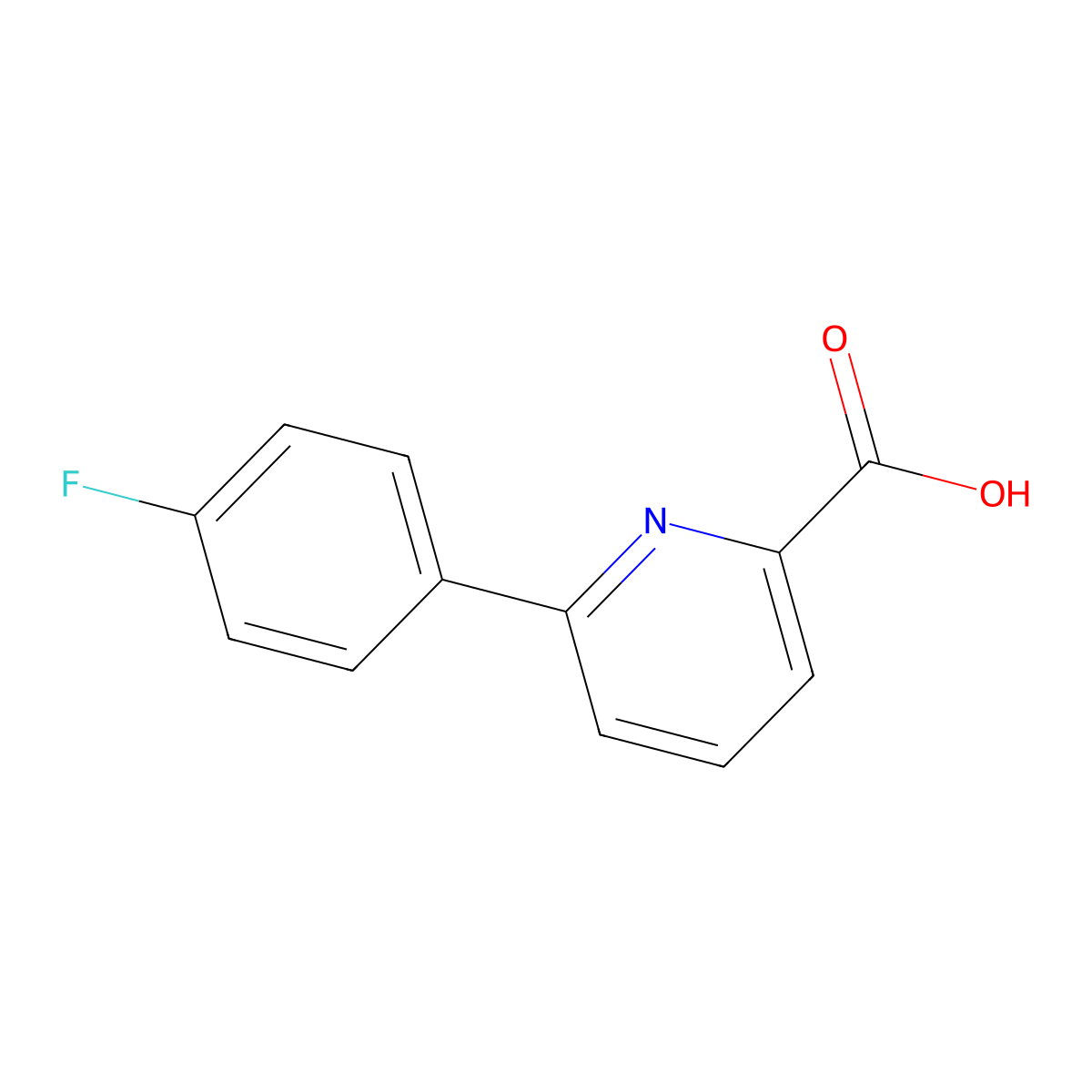 6-(4-Fluorophenyl)picolinic acid molecular structure, CAS 863704-60-3