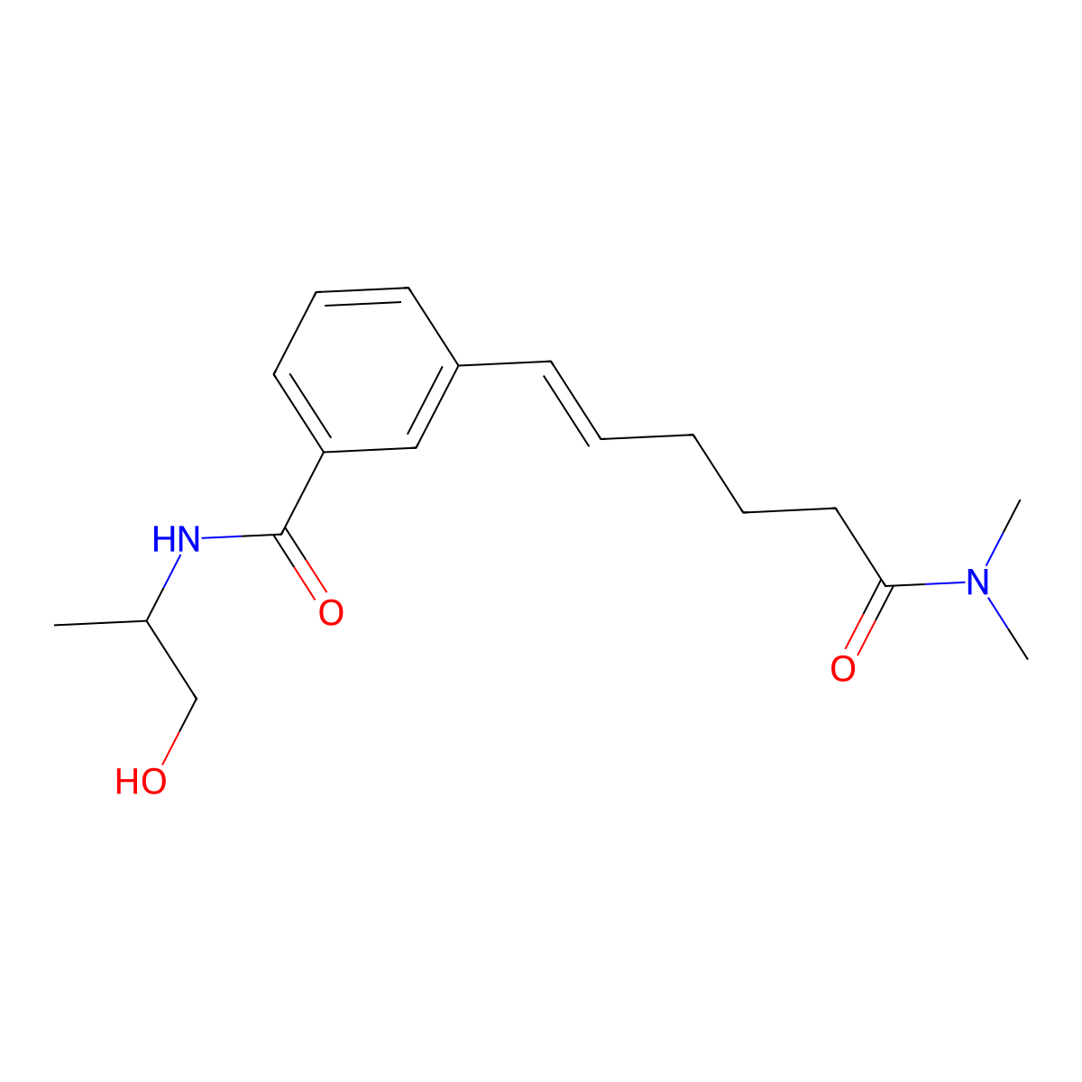 (Z)-3-(6-(dimethylamino)-6-oxohex-1-en-1-yl)-N-(1-hydroxypropan-2-yl)benzamide molecular structure, CAS 863713-78-4