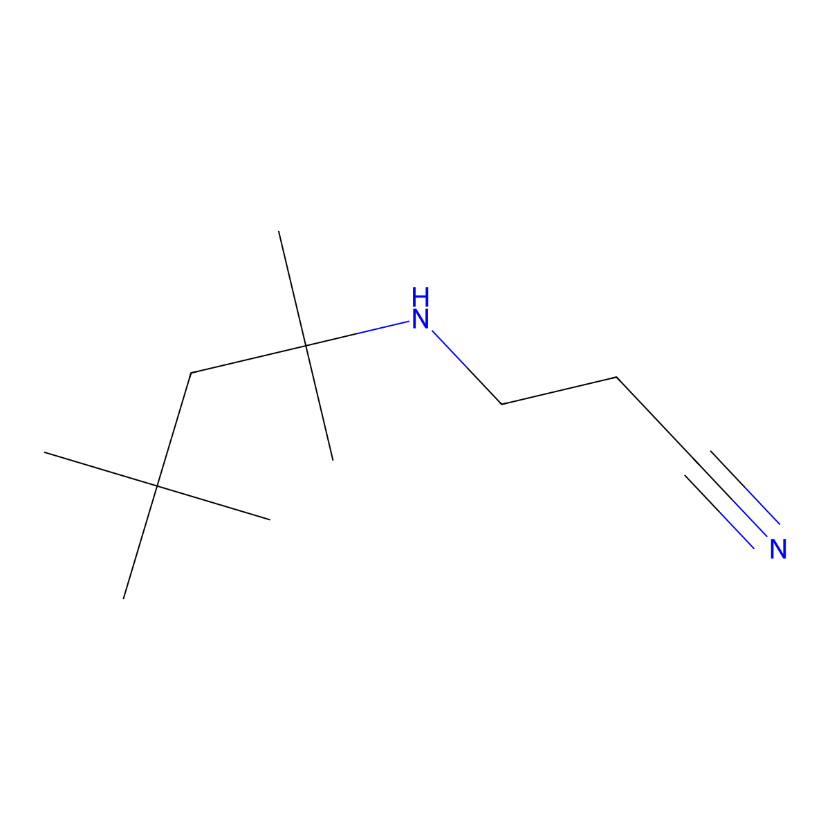 3-(Tert-Octylamino)Propionitrile molecular structure, CAS 86375-28-2