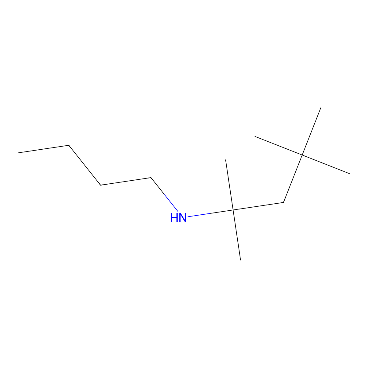 Butyl(2,4,4-trimethylpentan-2-yl)amine molecular structure, CAS 86375-50-0