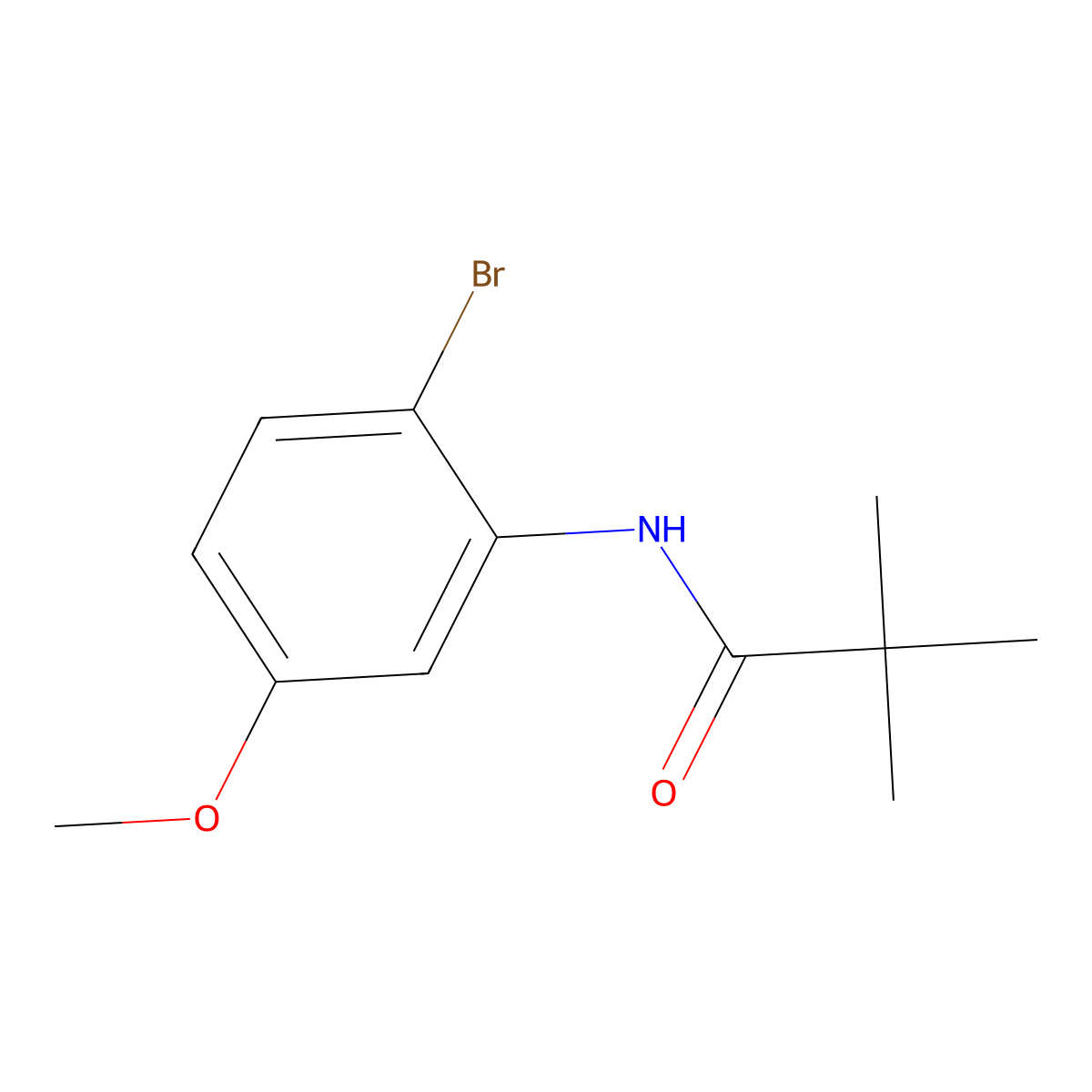 N-(2-bromo-5-methoxyphenyl)-2,2-dimethylpropanamide molecular structure, CAS 863753-34-8