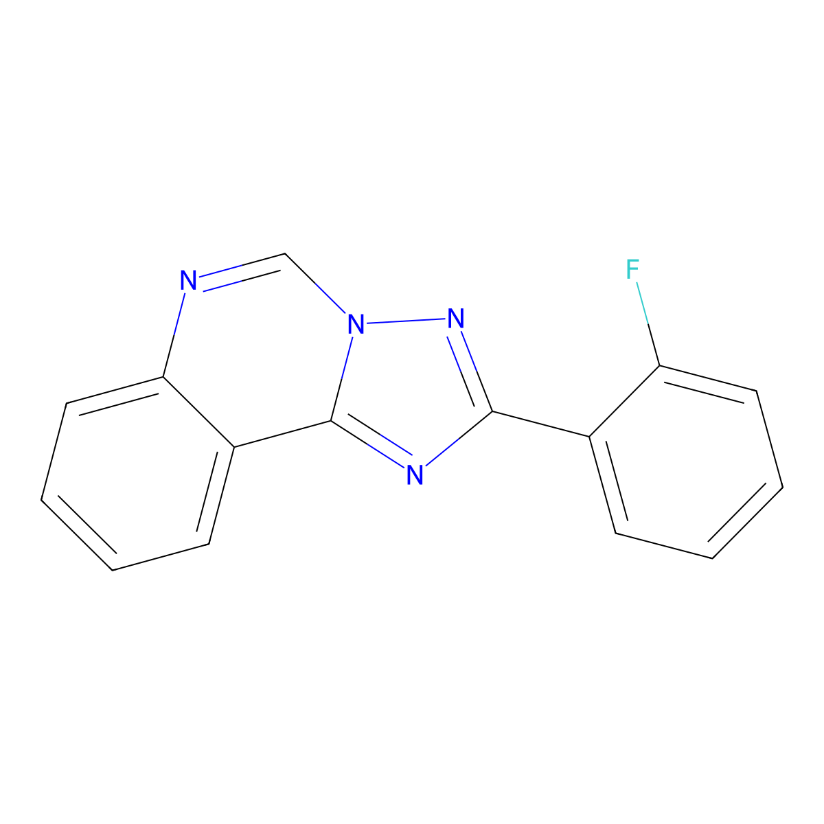 2-(2-Fluorophenyl)[1,2,4]triazolo[1,5-c]quinazoline molecular structure, CAS 863763-69-3