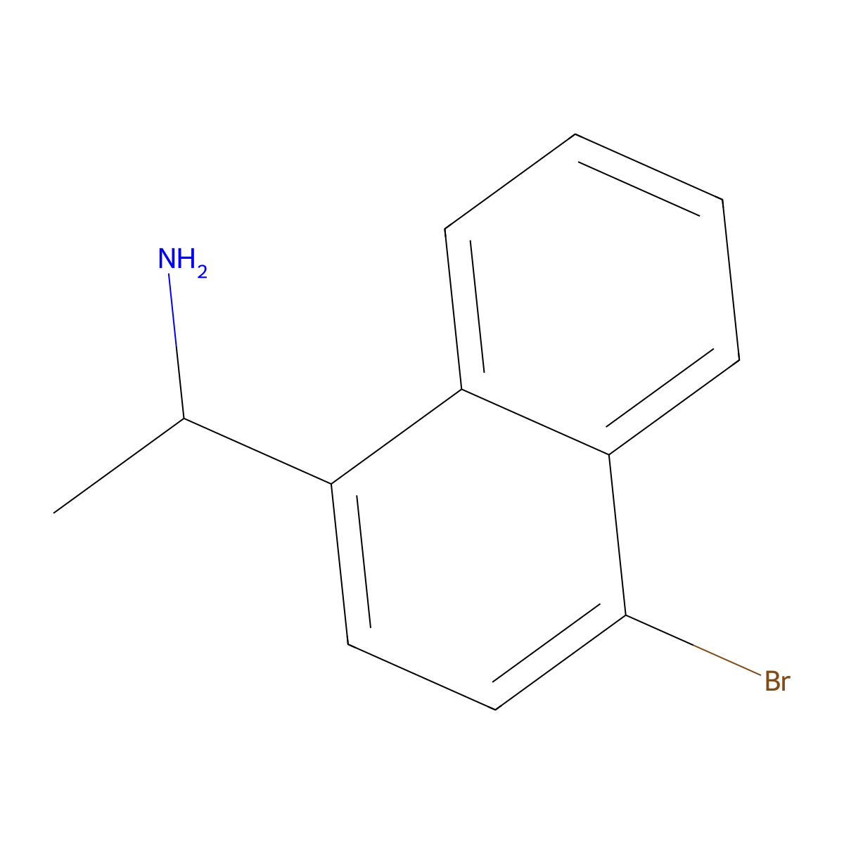 1-(4-Bromonaphthalen-1-yl)ethan-1-amine molecular structure, CAS 863769-54-4