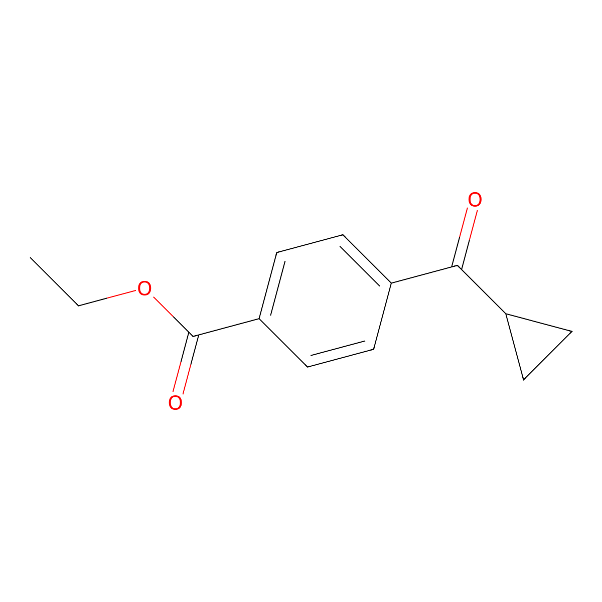 Ethyl 4-(cyclopropanecarbonyl)benzoate molecular structure, CAS 863769-67-9