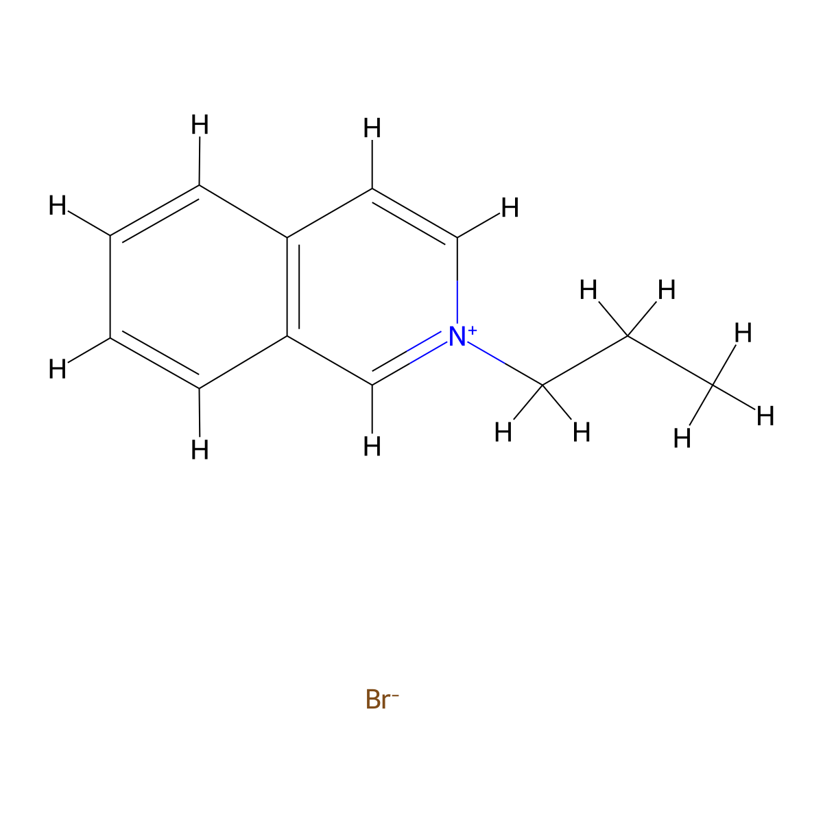 2-Propylisoquinolinium bromide molecular structure, CAS 86377-01-7