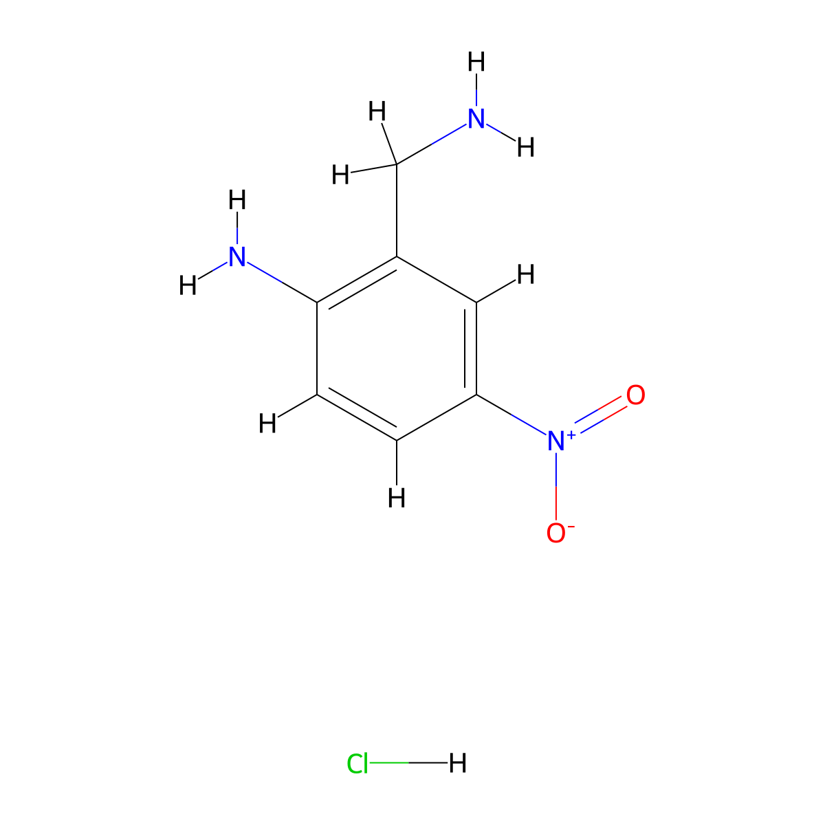 2-(Aminomethyl)-4-nitroaniline hydrochloride molecular structure, CAS 863771-09-9