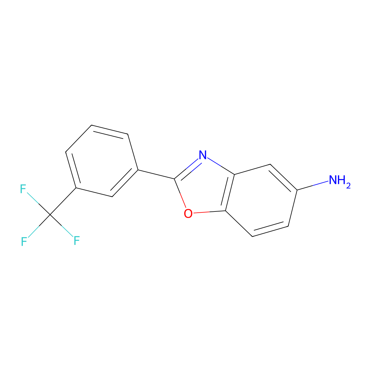 2-(3-(Trifluoromethyl)phenyl)benzo[d]oxazol-5-amine molecular structure, CAS 863771-11-3