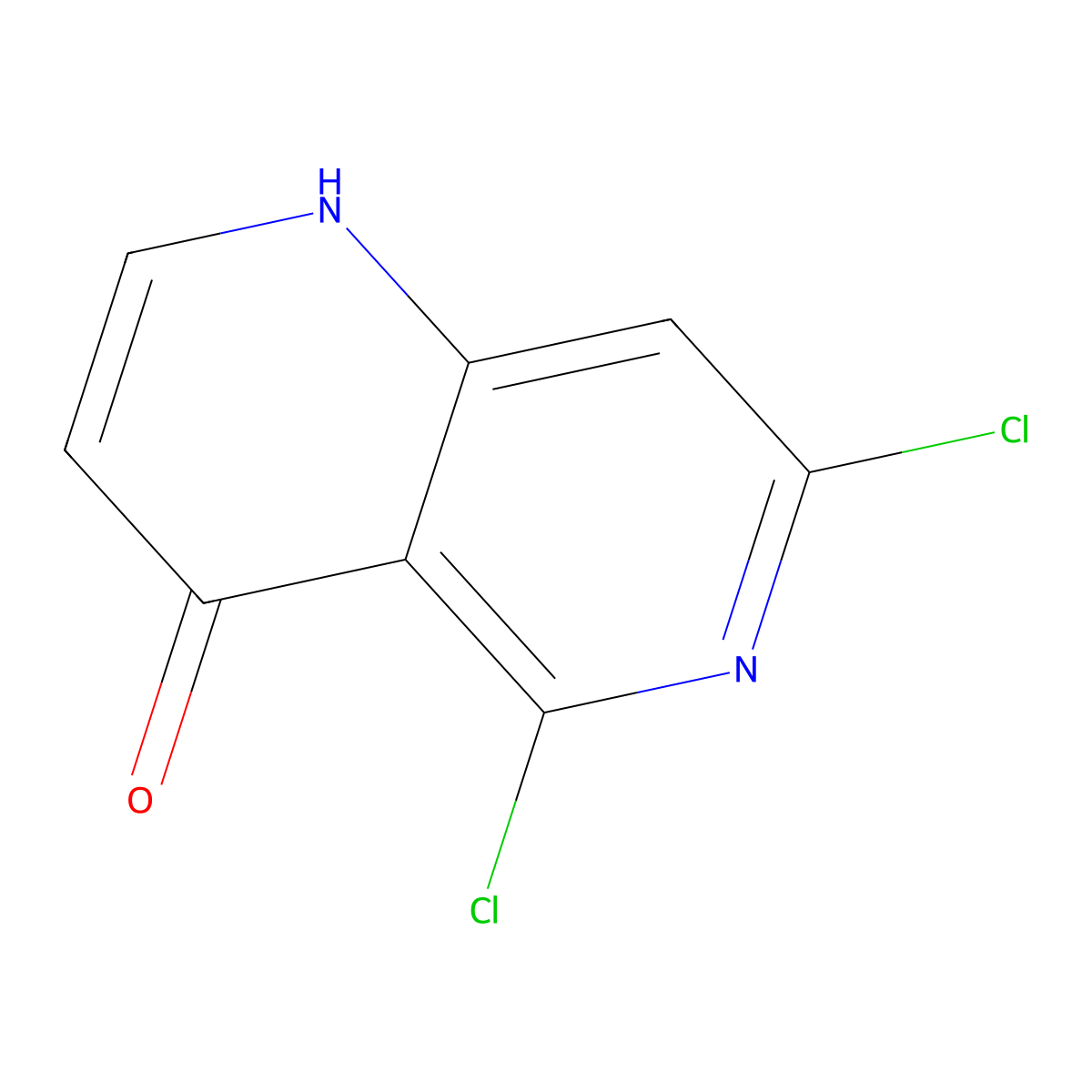 5,7-Dichloro-1,6-naphthyridin-4-ol molecular structure, CAS 863785-66-4