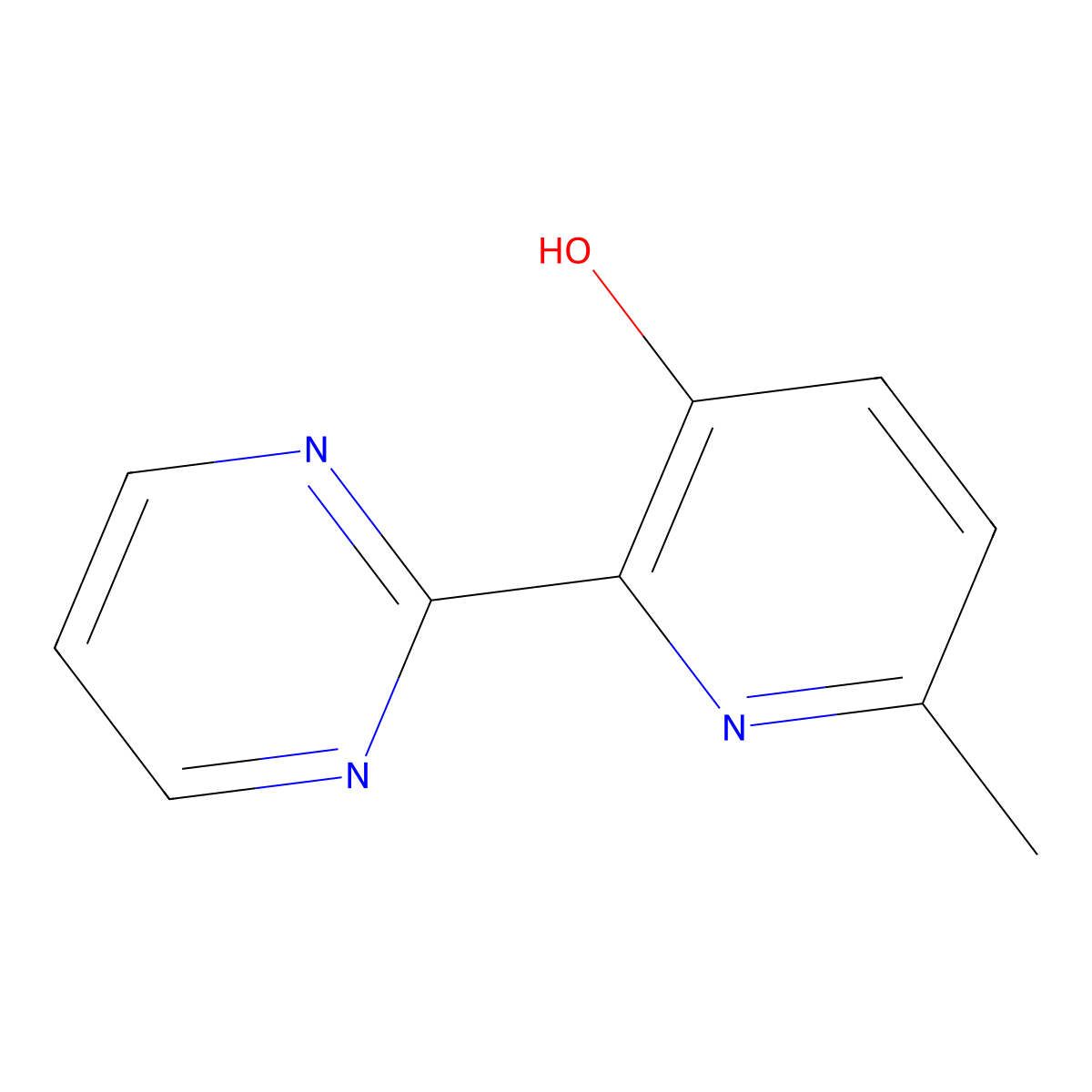6-methyl-2-(2-pyrimidinyl)-3-Pyridinol molecular structure, CAS 863786-09-8