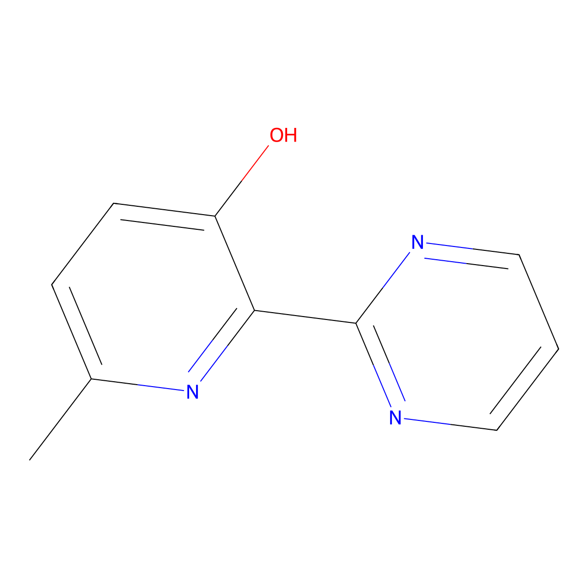 6-methyl-2-(2-pyrimidinyl)-3-Pyridinol molecular structure, CAS 863786-09-8