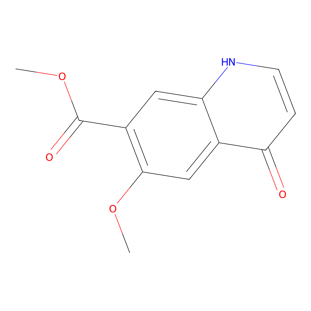 Methyl 6-methoxy-4-oxo-1,4-dihydroquinoline-7-carboxylate molecular structure, CAS 863786-19-0