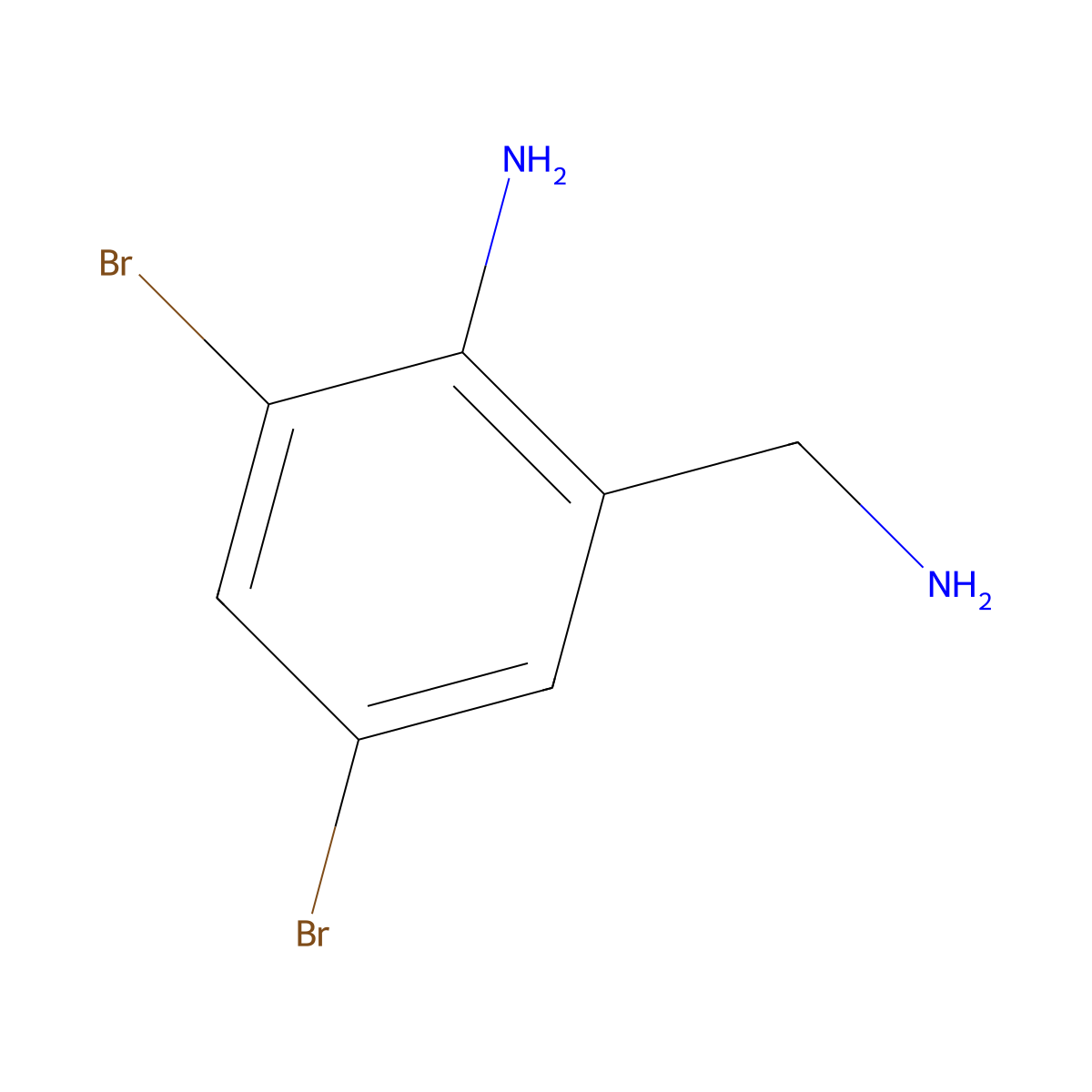 2-(Aminomethyl)-4,6-dibromoaniline molecular structure, CAS 86379-71-7