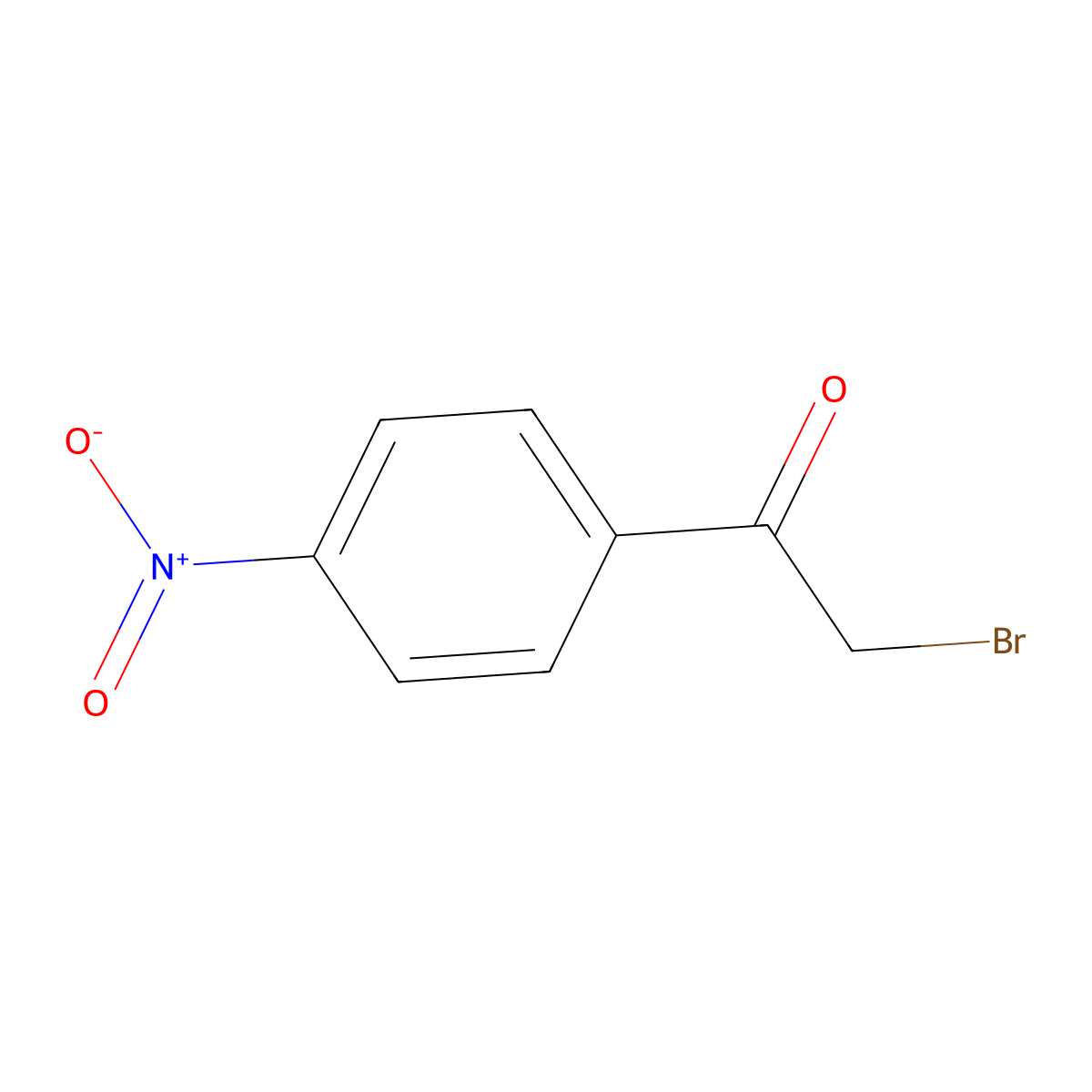 2-Bromo-4'-nitroacetophenone molecular structure, CAS 86379-85-3