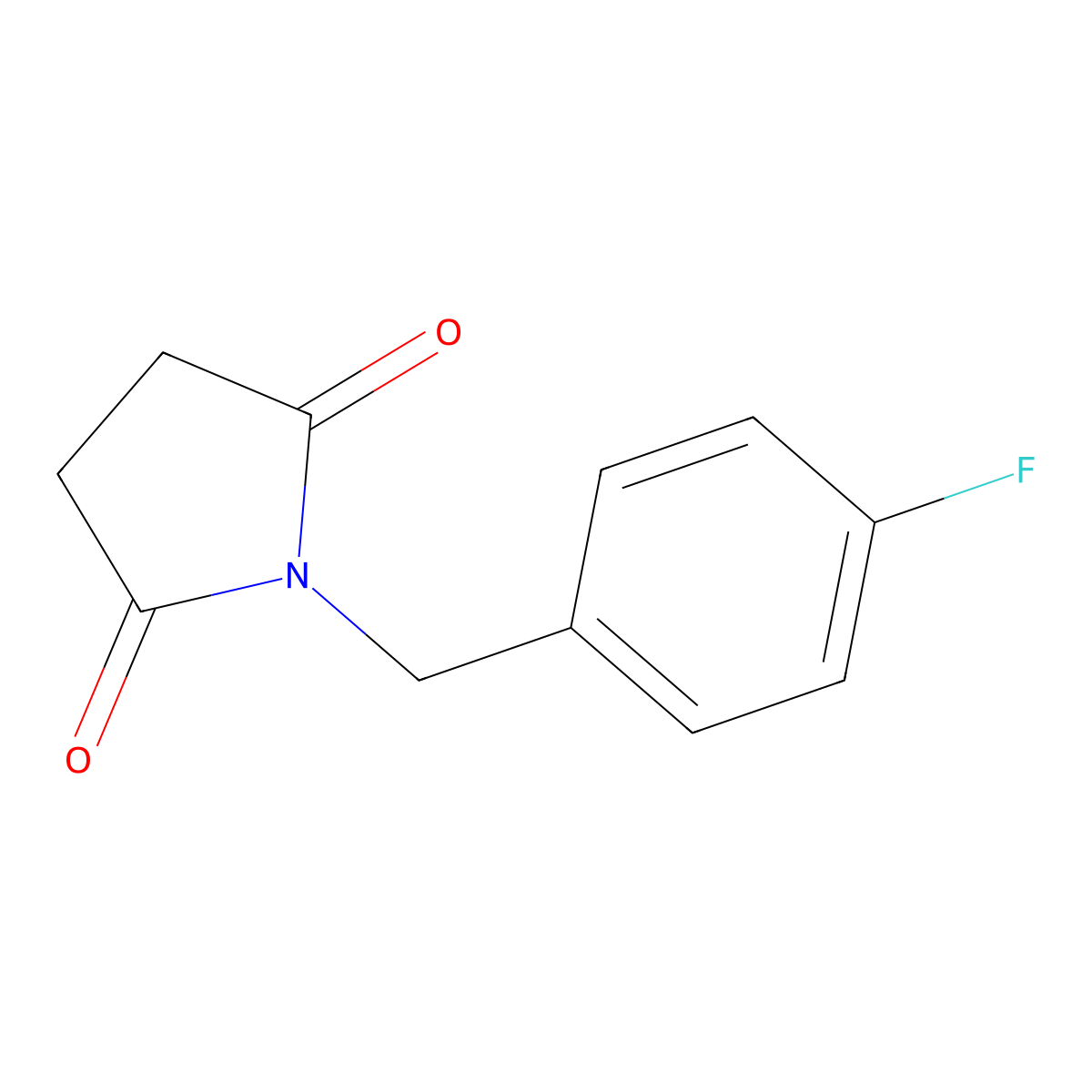 1-(4-Fluorobenzyl)pyrrolidine-2,5-dione molecular structure, CAS 86386-65-4