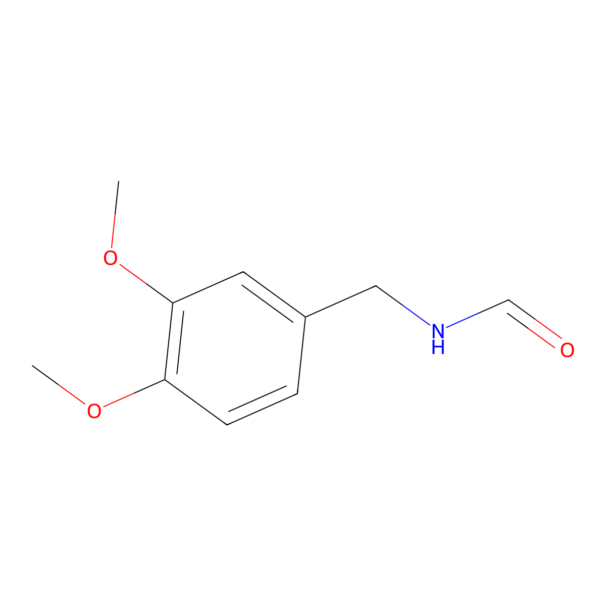 N-[(3,4-dimethoxyphenyl)methyl]formamide molecular structure, CAS 86386-71-2