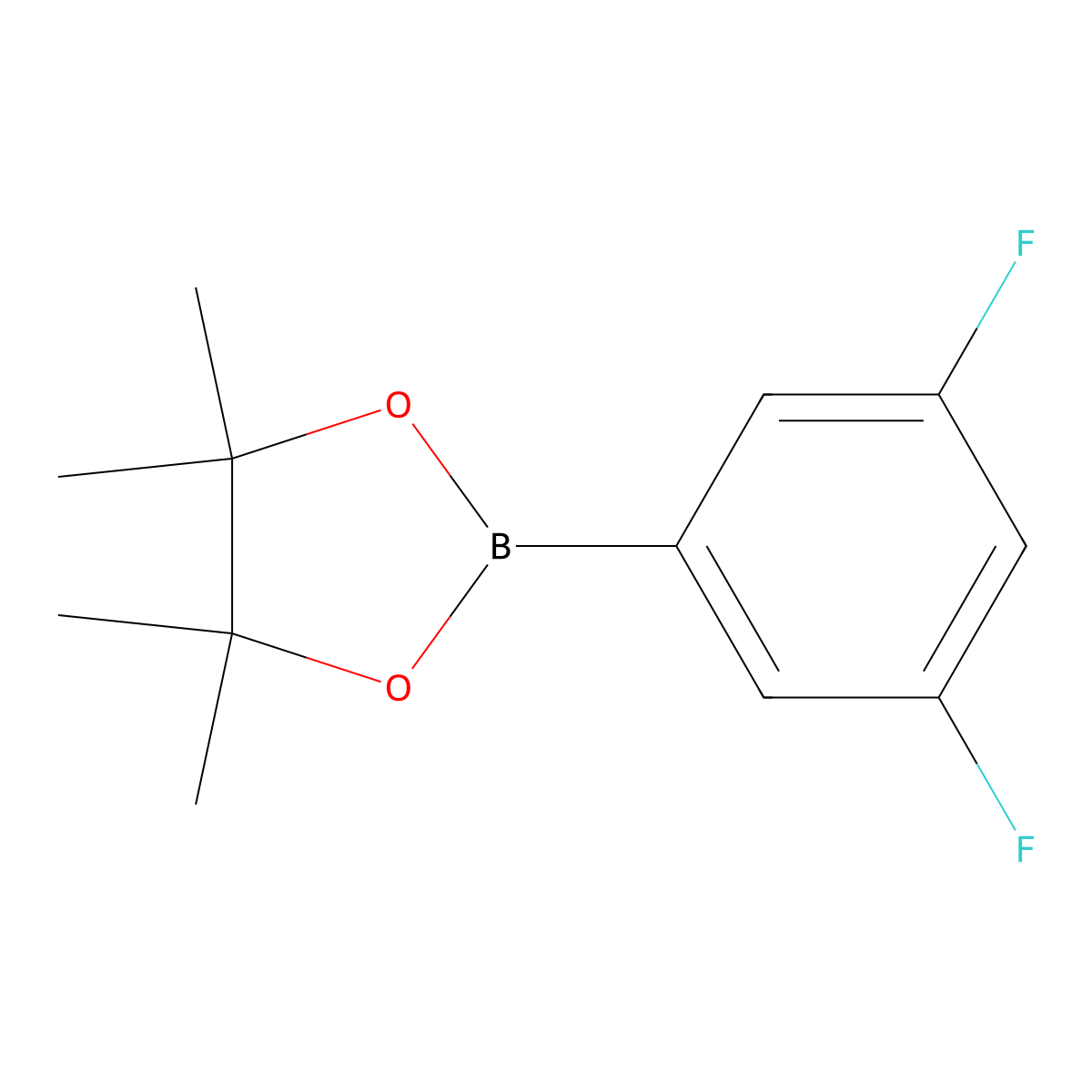 2-(3,5-Difluorophenyl)-4,4,5,5-tetramethyl-1,3,2-dioxaborolane molecular structure, CAS 863868-36-4