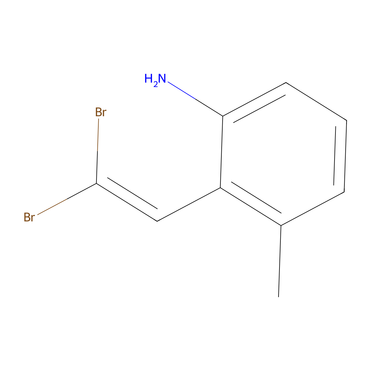 2-(2,2-Dibromoethenyl)-3-methylaniline molecular structure, CAS 863870-39-7