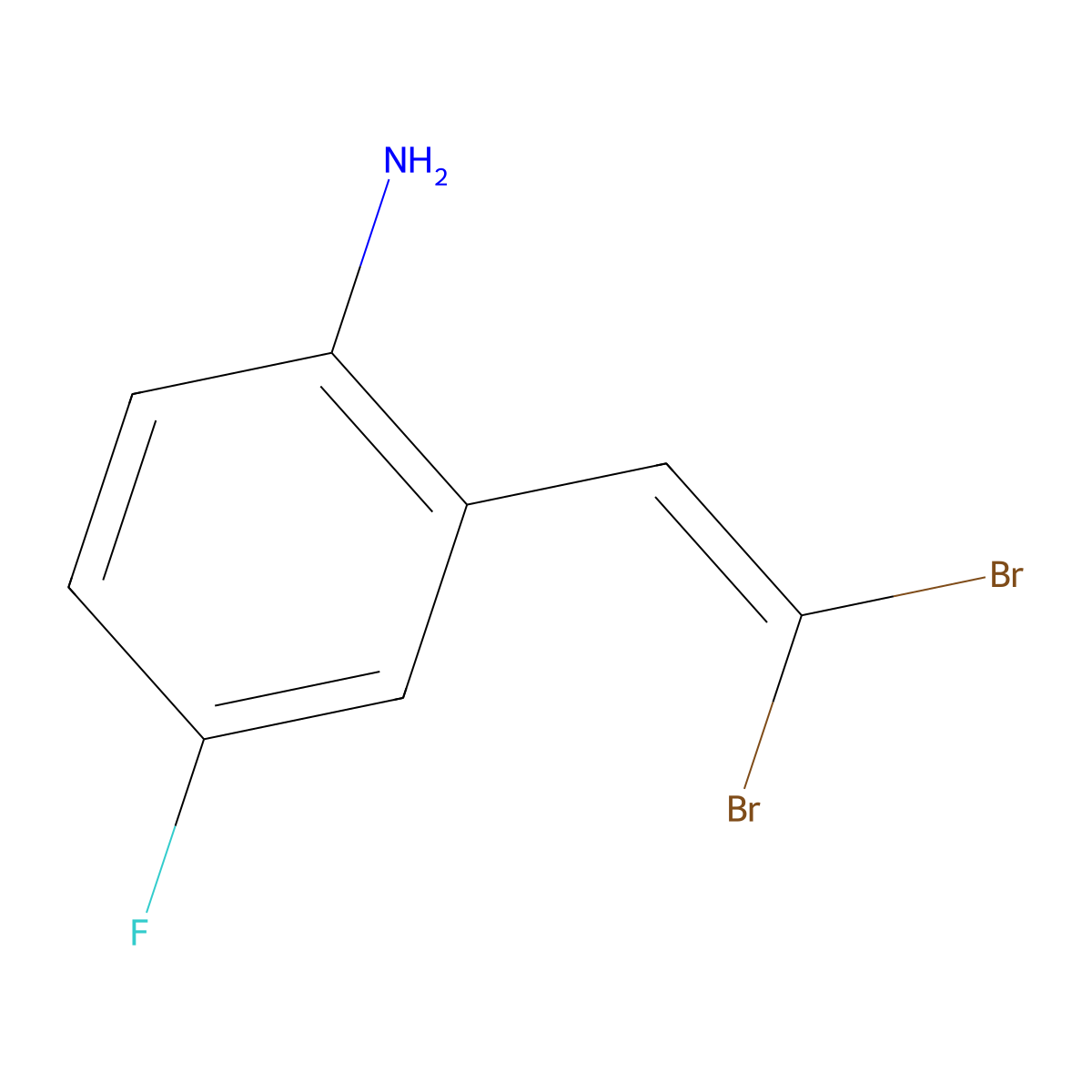2-(2,2-Dibromoethenyl)-4-fluoroaniline molecular structure, CAS 863870-41-1