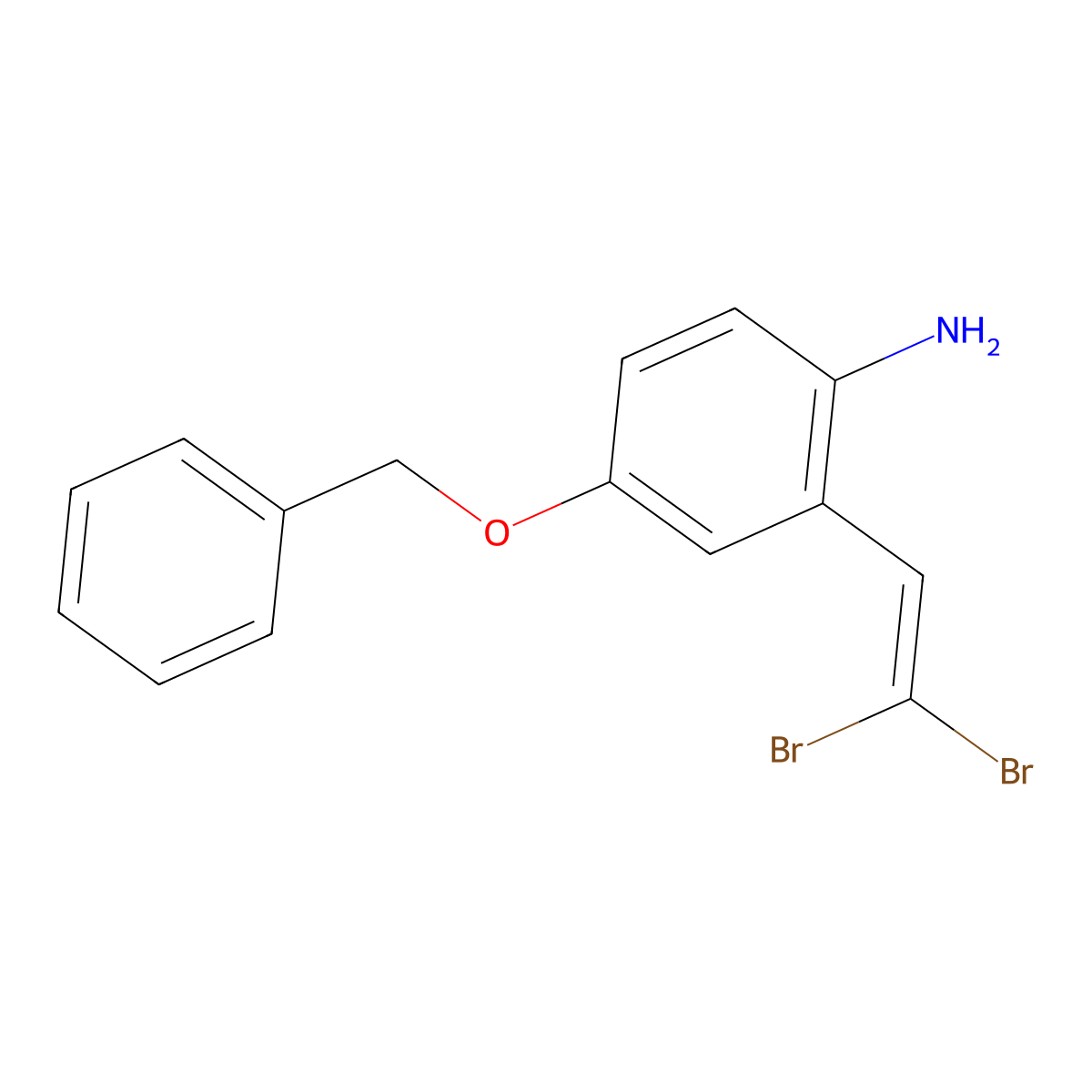 4-(Benzyloxy)-2-(2,2-dibromoethenyl)aniline molecular structure, CAS 863870-46-6