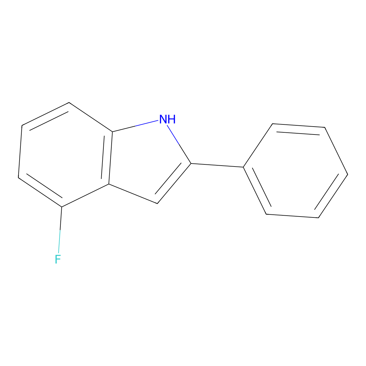 4-fluoro-2-phenyl-1H-indole molecular structure, CAS 863870-49-9