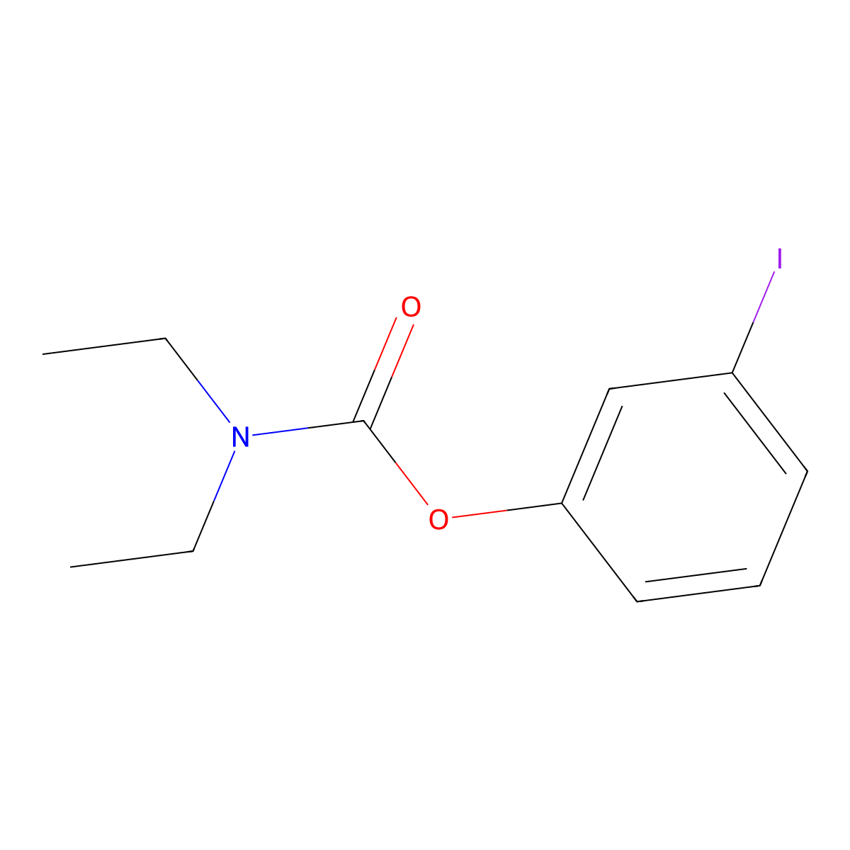 O-3-iodophenyl N,N-diethylcarbamate molecular structure, CAS 863870-73-9