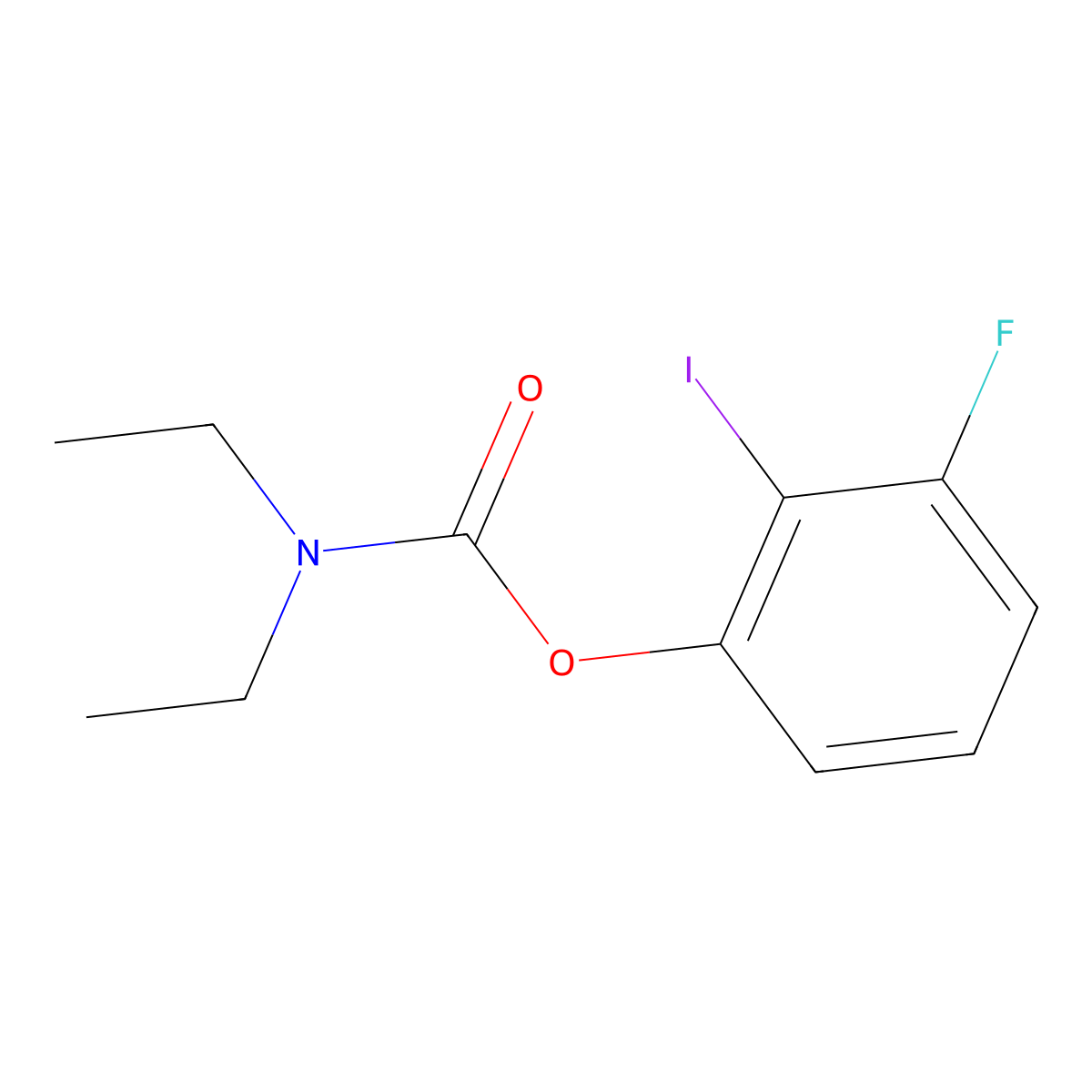 3-Fluoro-2-iodophenyl N,N-diethylcarbamate molecular structure, CAS 863870-74-0