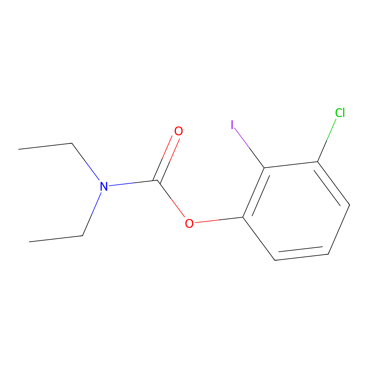 3-Chloro-2-iodophenyl N,N-diethylcarbamate molecular structure, CAS 863870-77-3