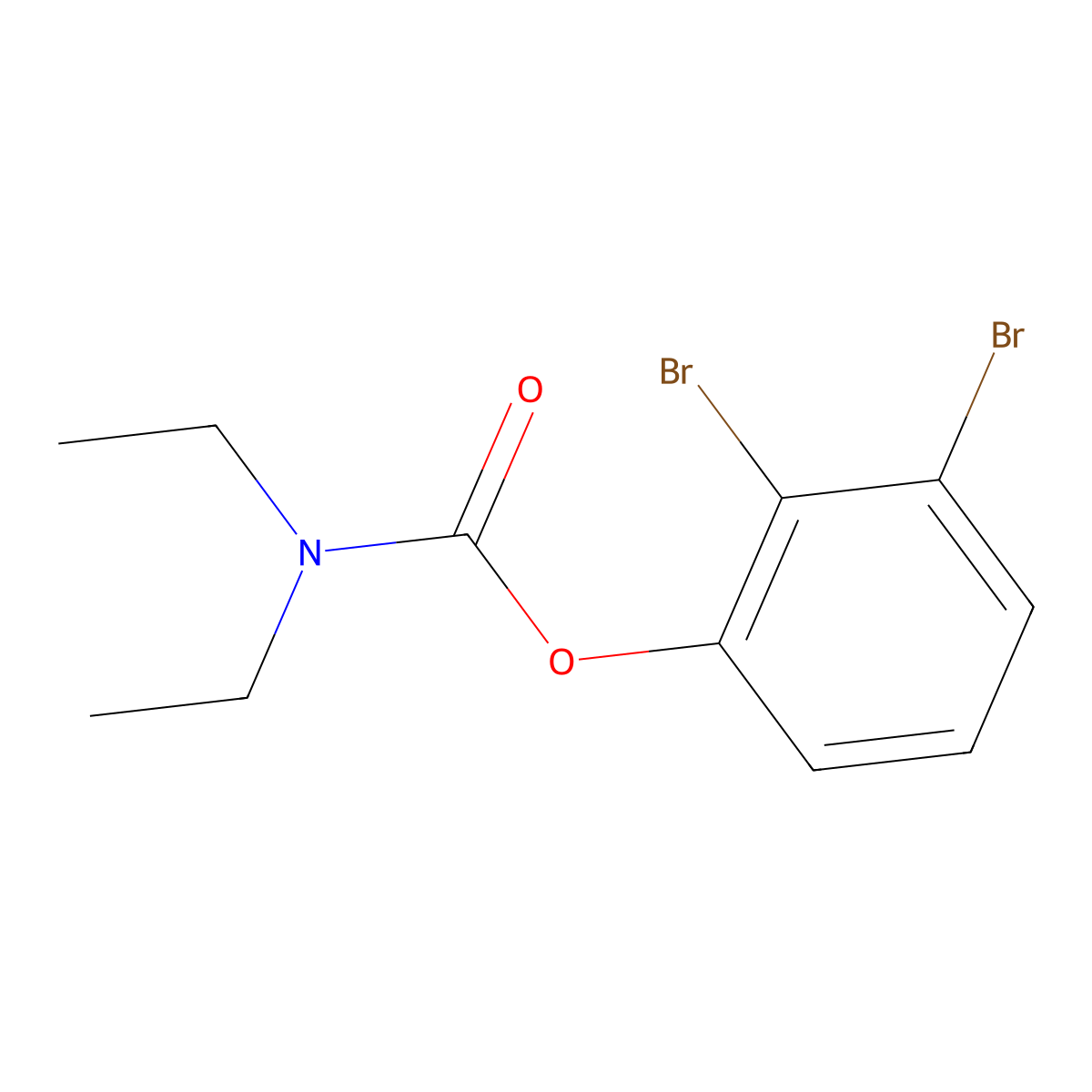 2,3-Dibromophenyl N,N-diethylcarbamate molecular structure, CAS 863870-80-8